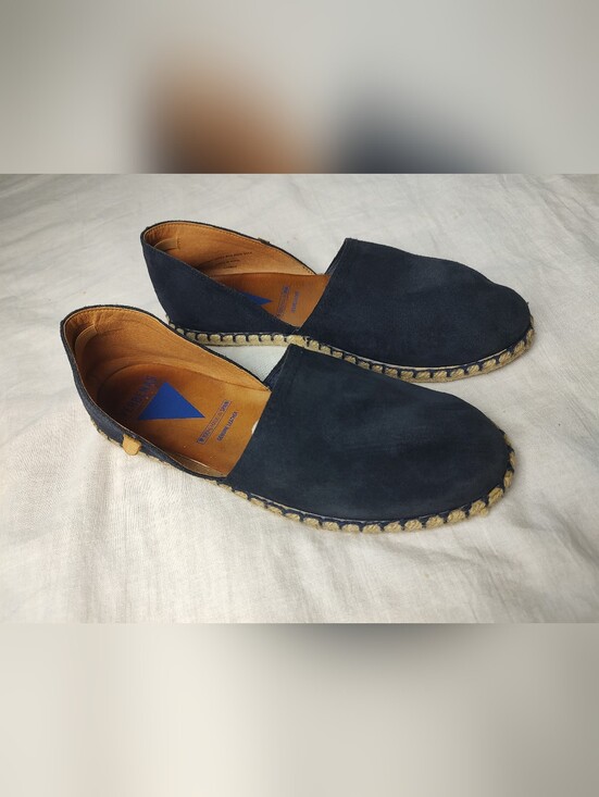 Verbenas Shoes - Women Verbenas Navy Suede Espadrilles 41 Blue Natural